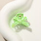 Beau - Glossy Plastic Bow Detail Side Hair Claw Clip