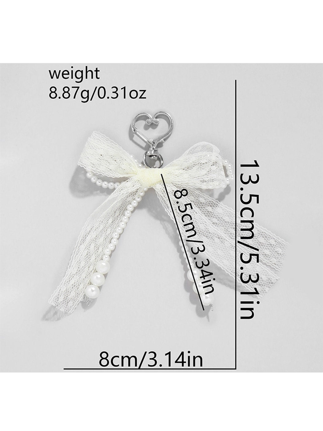 Keypus - Cute Y2K Lace Bow Bag Charm Keychain