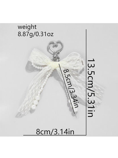 Keypus - Cute Y2K Lace Bow Bag Charm Keychain