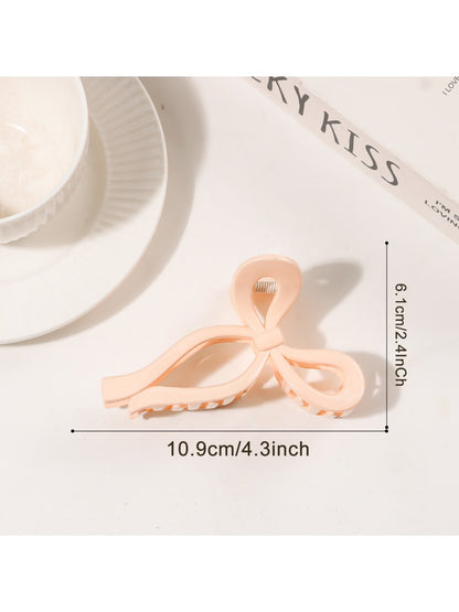 Beau - Minimalist Solid Color Bow Shaped Claw Clip