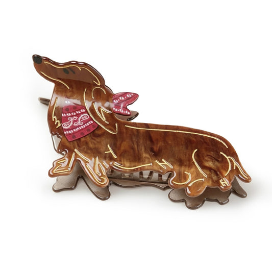 Beau - Golden Retriever Design PVC Claw Clip