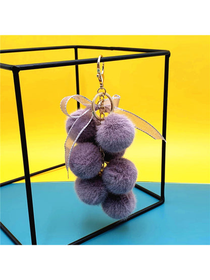 Keypus - Grape Shaped Plush Keychain Bag Charm