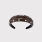 Gifty - Wide Profile Jeweled Leather Look Headband
