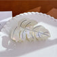 Beau - Leaf Shaped Hair Clip Large Acetate Hair Claw