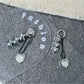 Keypus - Alloy Triple Heart Dangle Keychain