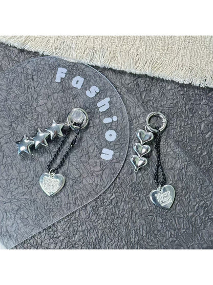 Keypus - Alloy Triple Heart Dangle Keychain