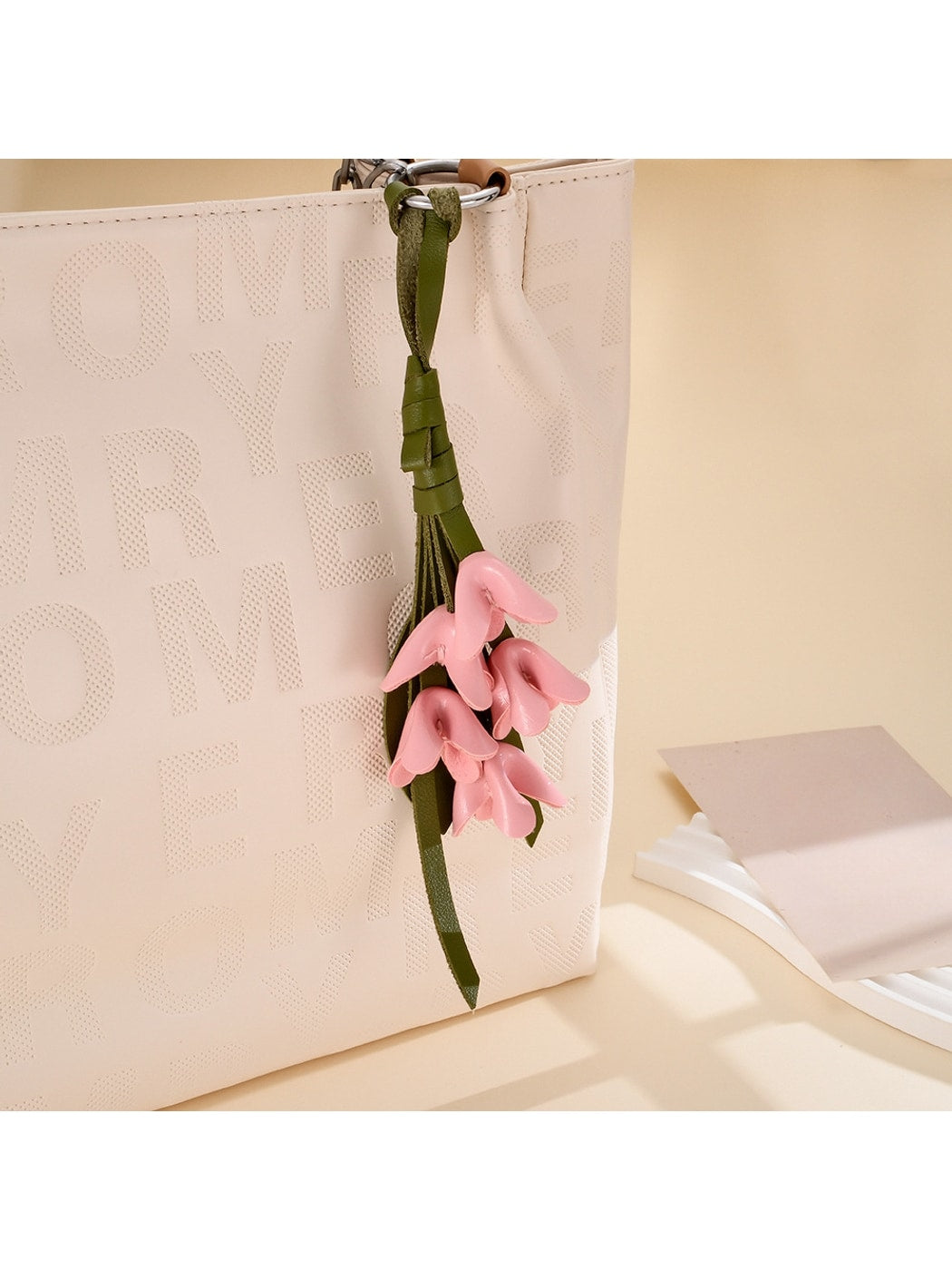 Keypus - Faux Leather Osmanthus Flower Bag Charm