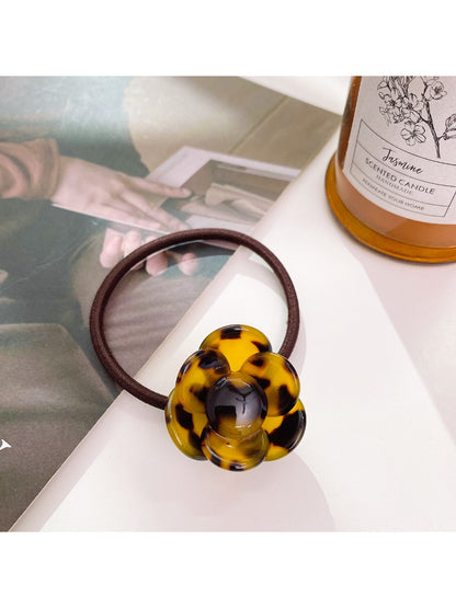 Gifty - Acetate Flower Hair Tie for High Ponytail Bun