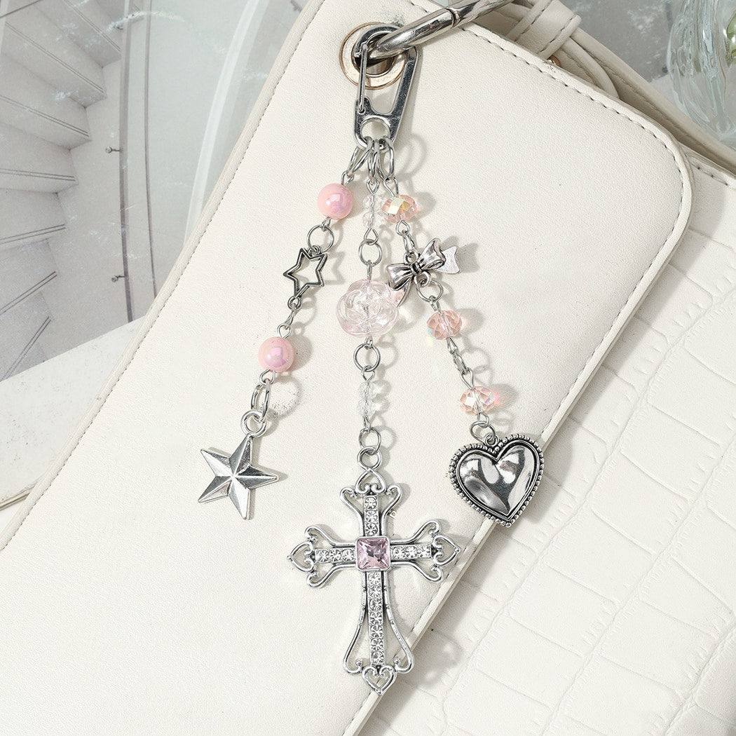 Keypus - Y2K Sweet Bow and Heart Keychain