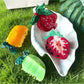 Beau acetate claw clip shaped like a yellow lemon fruit on white background