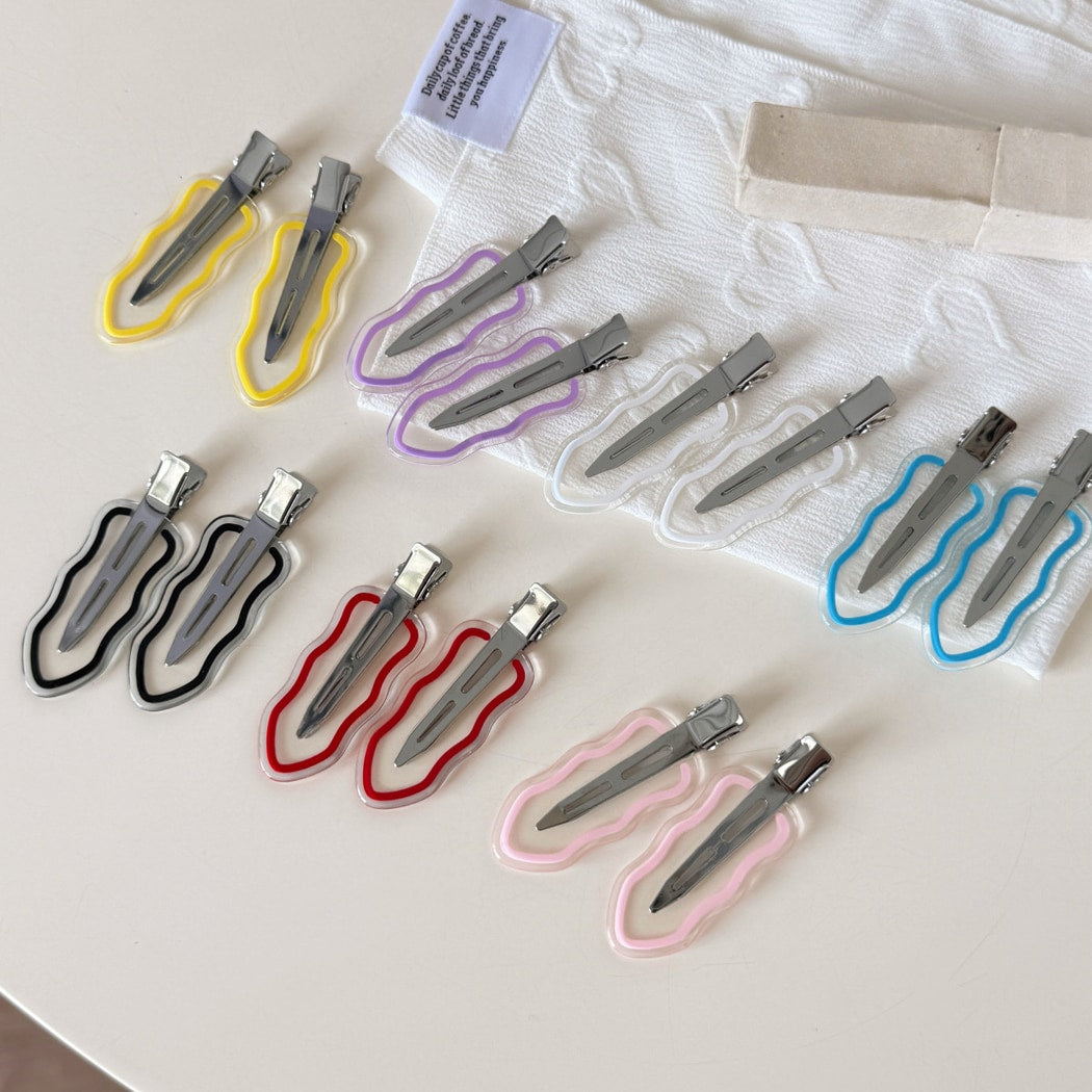 Beau - Plastic Alloy Irregular Wave Side Hair Clip
