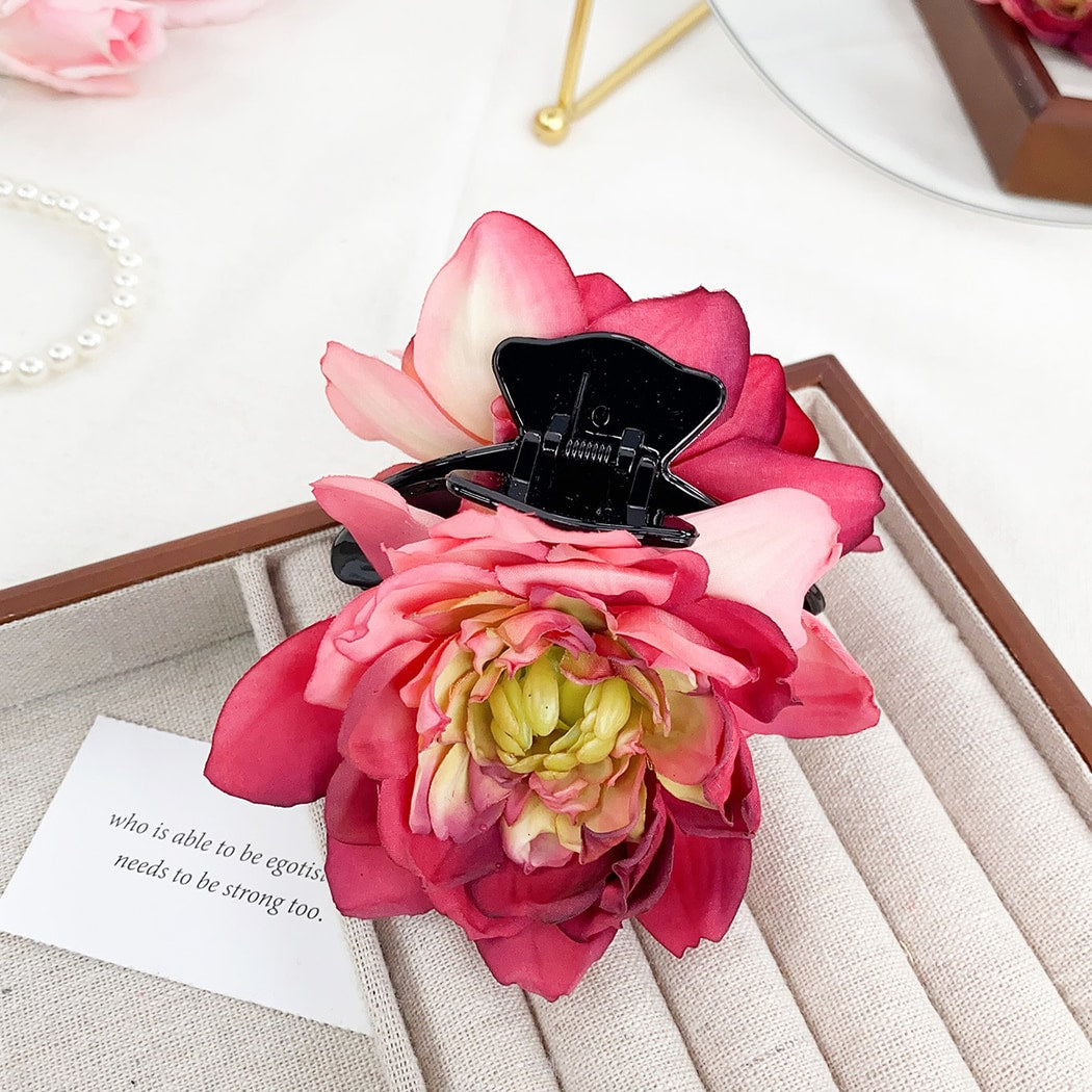 Beau - Elegant Vacation Style Flower Design Claw Clip