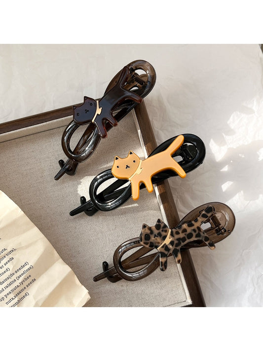 Beau - Cute Cat-shaped Acetate Hairpin