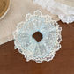 Gifty - Lace Mesh Ruffled Decorative Scrunchie