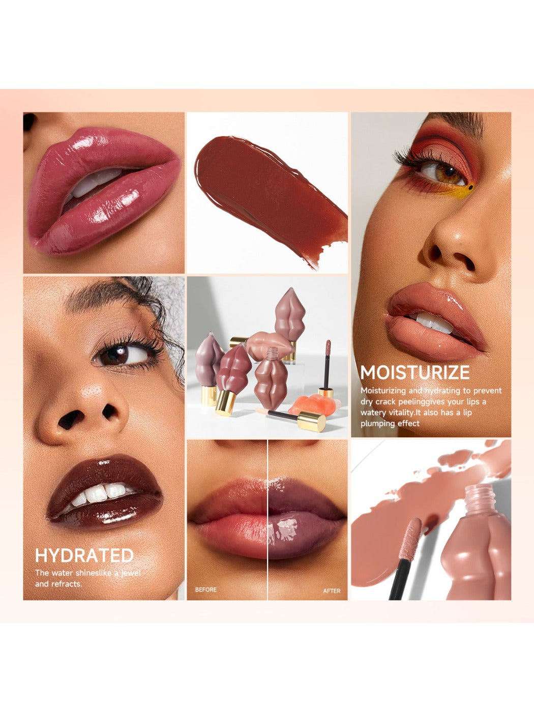 RoyueS - SMOOTH AND DELICATE PLUMB LUSTER MOIST LIPLIGHTS