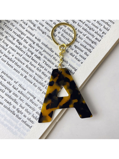 Keypus - Leopard Print Letter Keychain