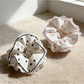 Gifty - Polka Dot Lace Trim Hair Scrunchie