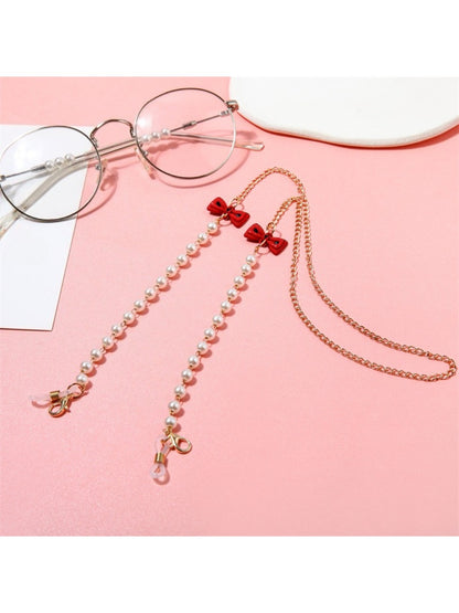 Velra - Bow Accented Beaded Eyeglass Strap