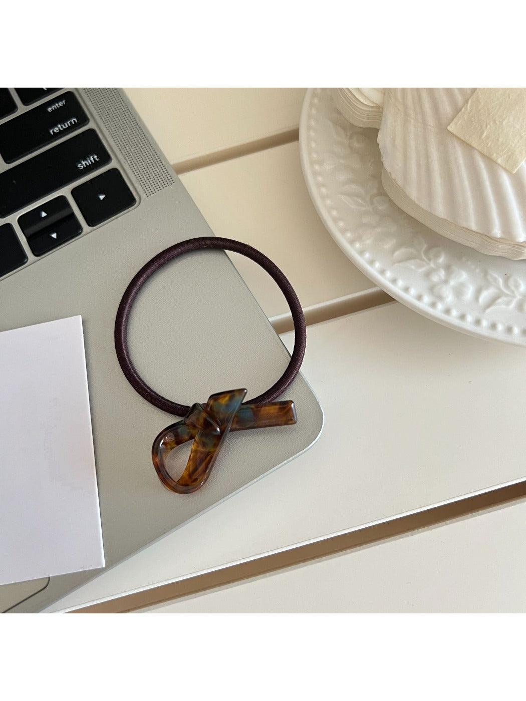 Gifty - High-Stretch Acetate Bow Hair Tie