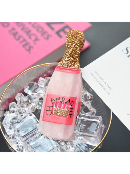 Beau - Pink Wine Bottle Hair Claw Clip