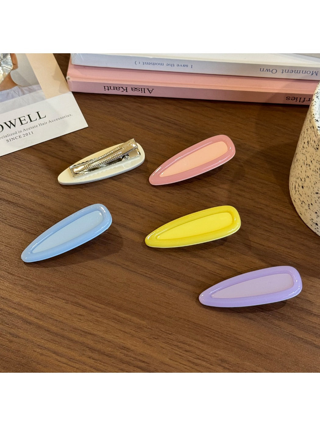 Beau - Polka Dot Acetate Tapered Hair Clip