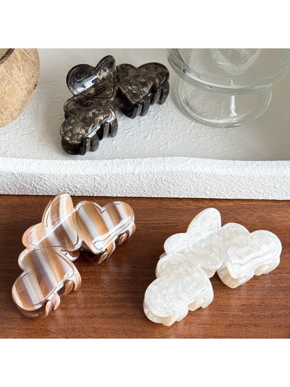 Beau - Love Heart and Stripes Hair Clip