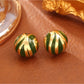 Earedge - Luxury Fashion Color Block Stud Earrings