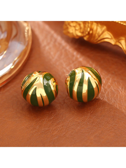 Earedge - Luxury Fashion Color Block Stud Earrings