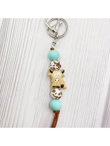 Keypus - Cartoon Yak-shaped Beads Keychain