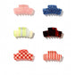 Beau - Checkered and Striped Acetate Claw Hair Clip
