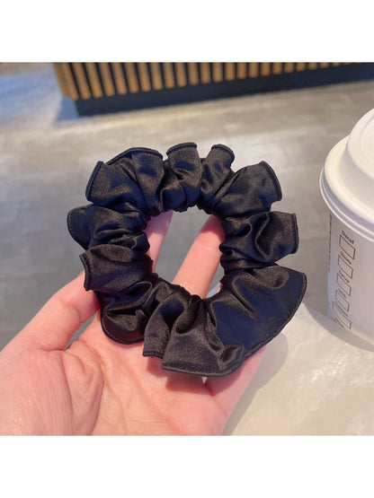 Gifty - Satin Scrunchie With Pleated Ruffle Trim