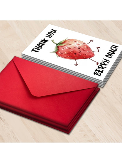 Carduria - Fruit Pattern Thank You Greeting Card