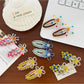 Beau - Floral Beaded Drop Shape Hair Clip