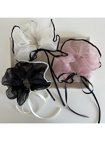 Gifty - Minimal Bow Ribbon Oversized Scrunchie
