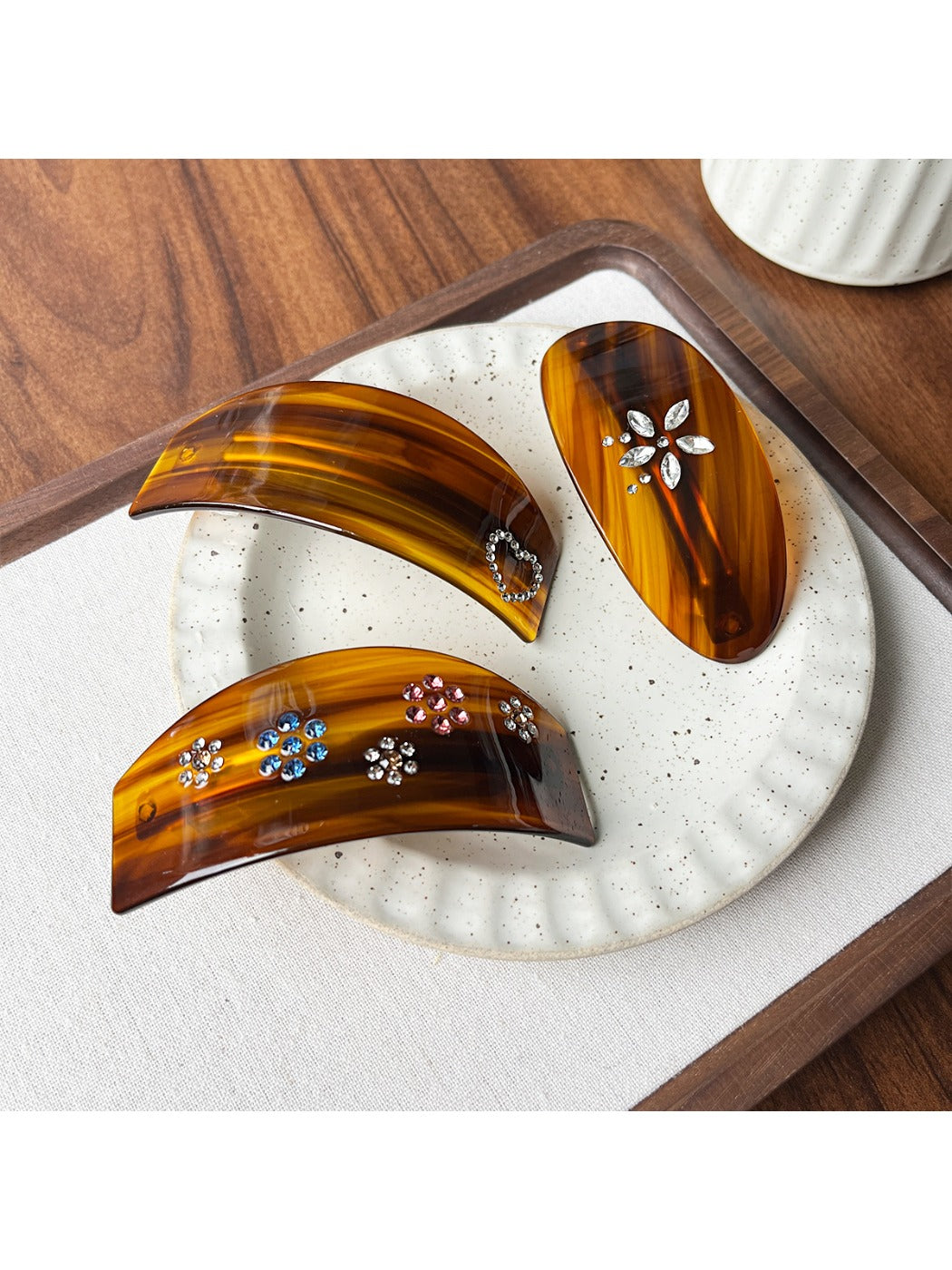 Beau - Acetate Gradient Brown Hair Clip