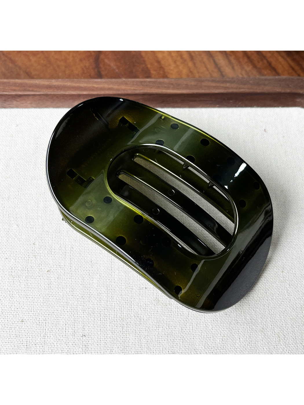 Beau - PC Bow Accent Geometric Ring Hair Claw Clip