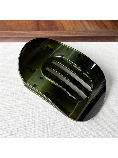 Beau - PC Bow Accent Geometric Ring Hair Claw Clip