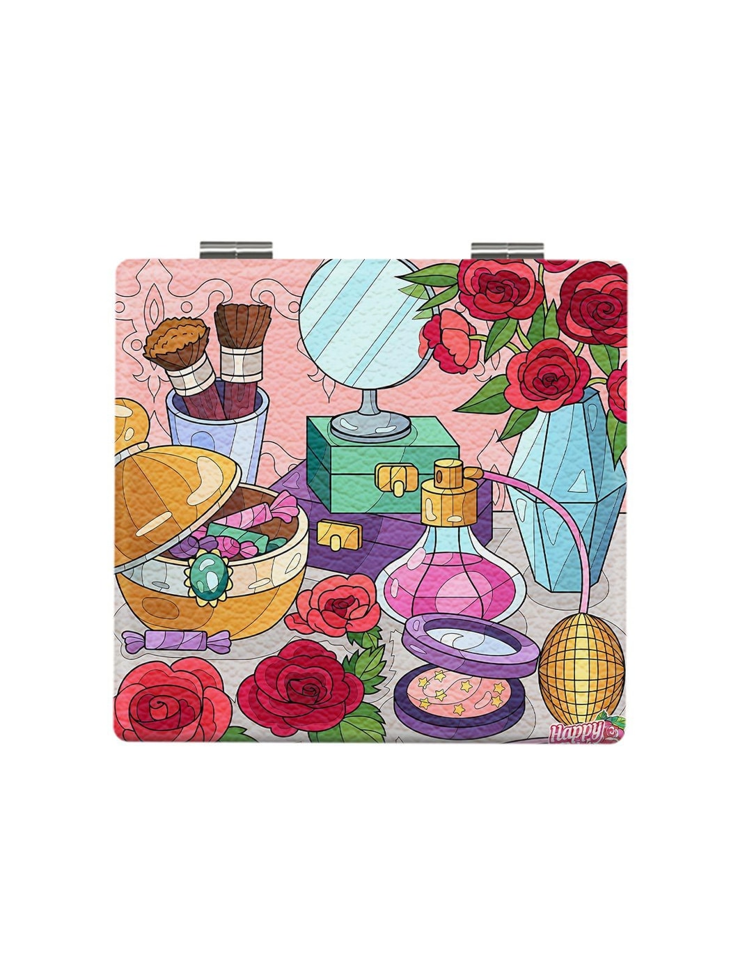 Mirroray - Holiday Theme Cartoon Print Makeup Mirror