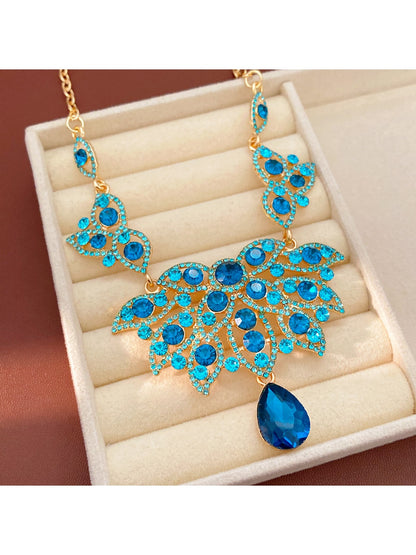 Nozari - Vintage Rhinestone Leaf Drop Jewelry
