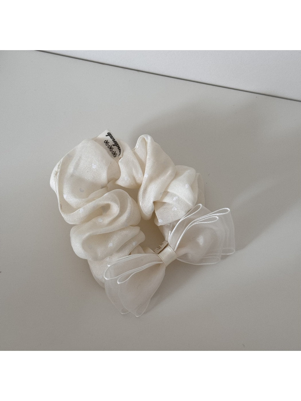 Gifty - Sweet Style Polka Dot Decorative Scrunchie Hair Tie