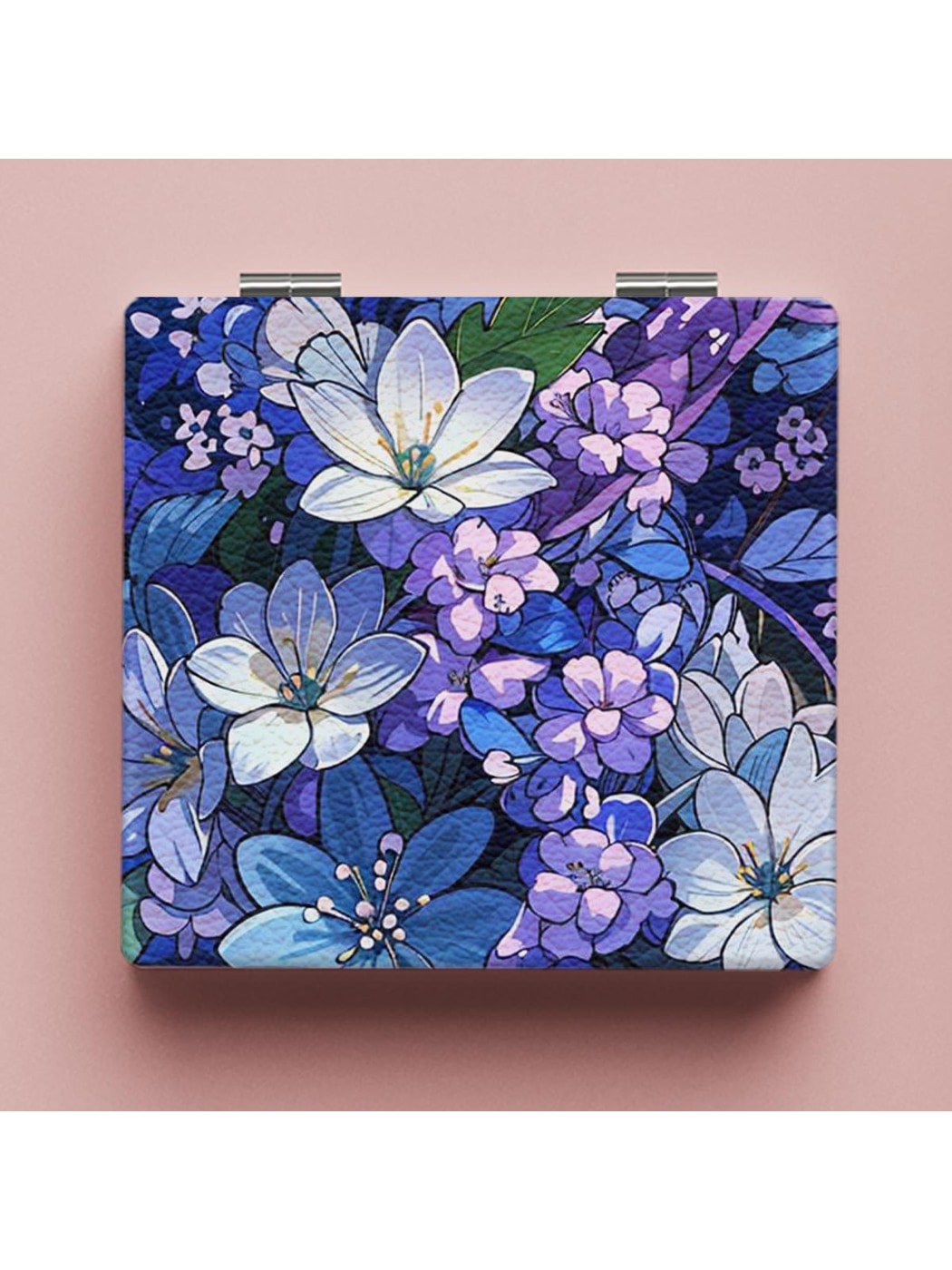 Mirroray - Floral Print Foldable Compact Makeup Mirror