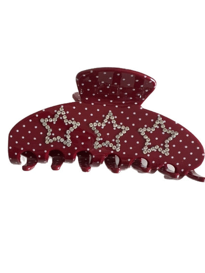 Beau - Star Polka Dot Pattern Hair Clip