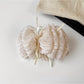 Beau - Polka Dot Mesh Bow Ruffled Banana Clip