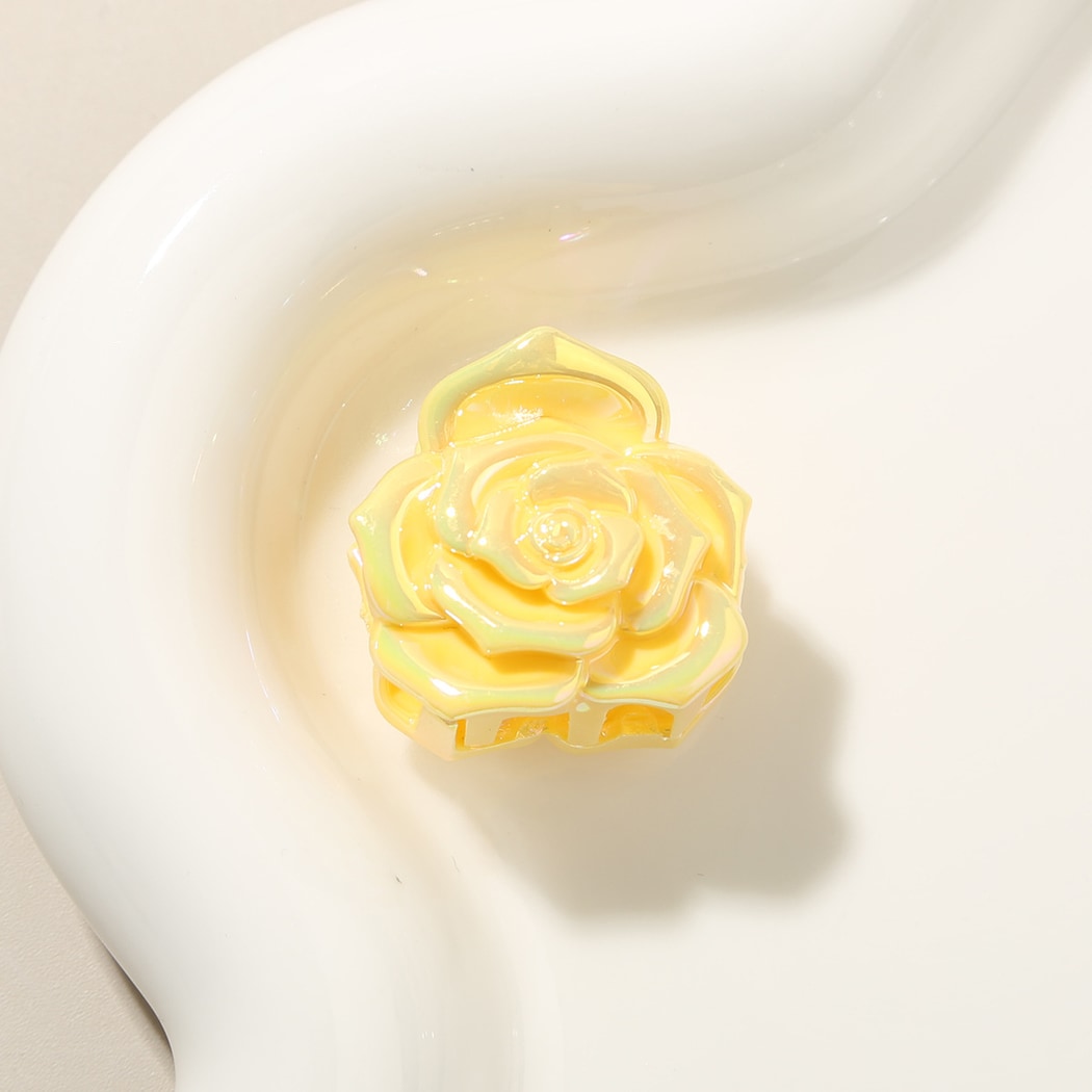 Beau - Sweet Rose Flower Gloss Finish Hair Claw Clip