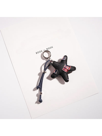 Keypus - Cartoon Denim Heart-shaped Keychain