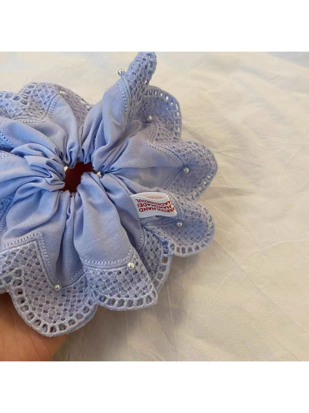 Gifty - Sweet Lace Checkered Hair Tie