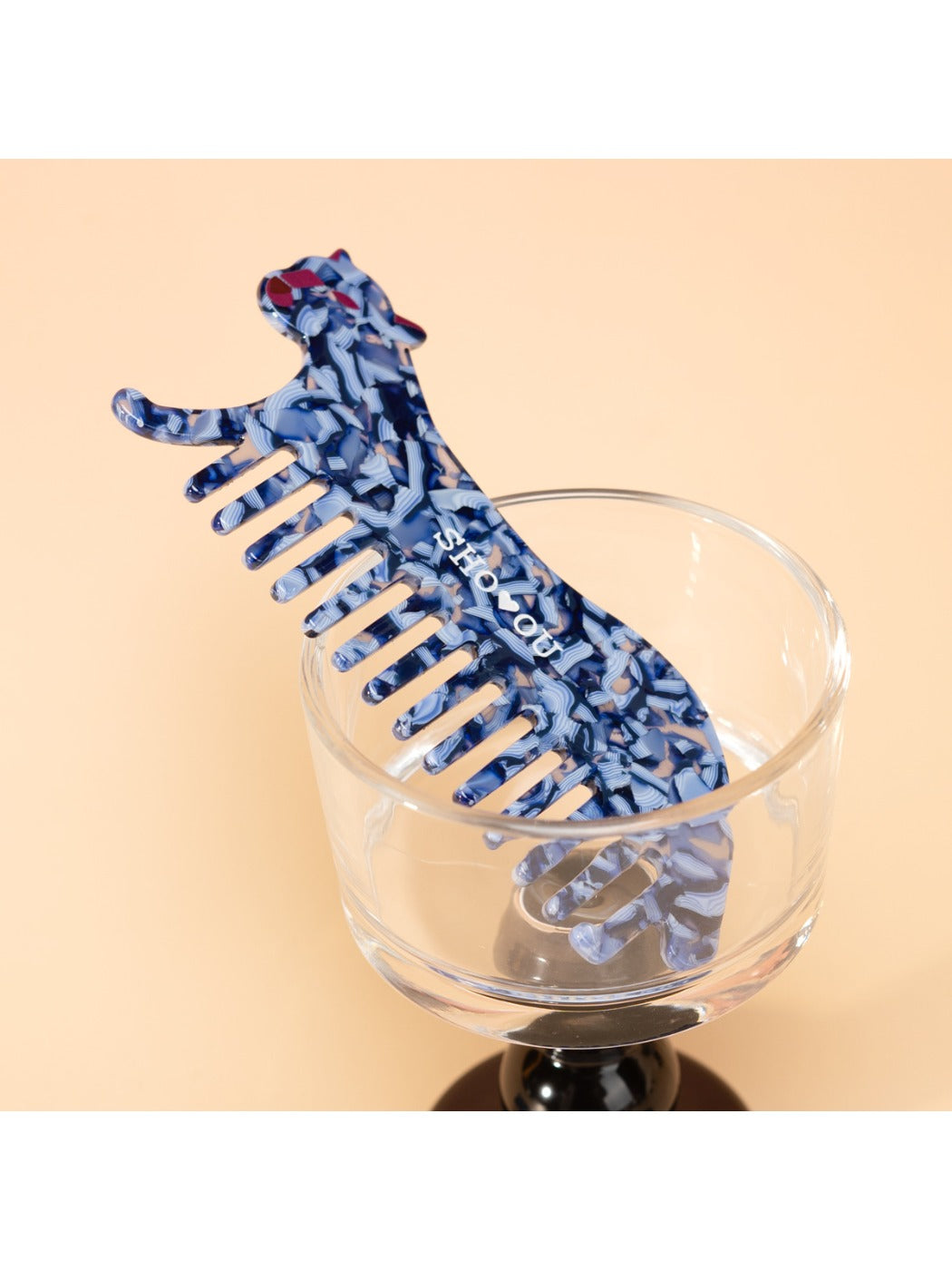 Camerow - Acetate Leopard Wide-Tooth Comb
