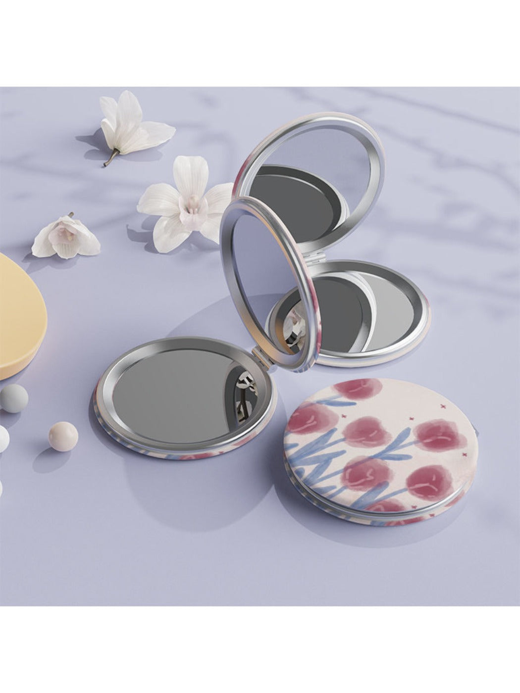 Mirroray - Tulip Patterned Round Mirror