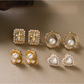 Earedge - Heart Detail Plated Fashion Stud Earrings