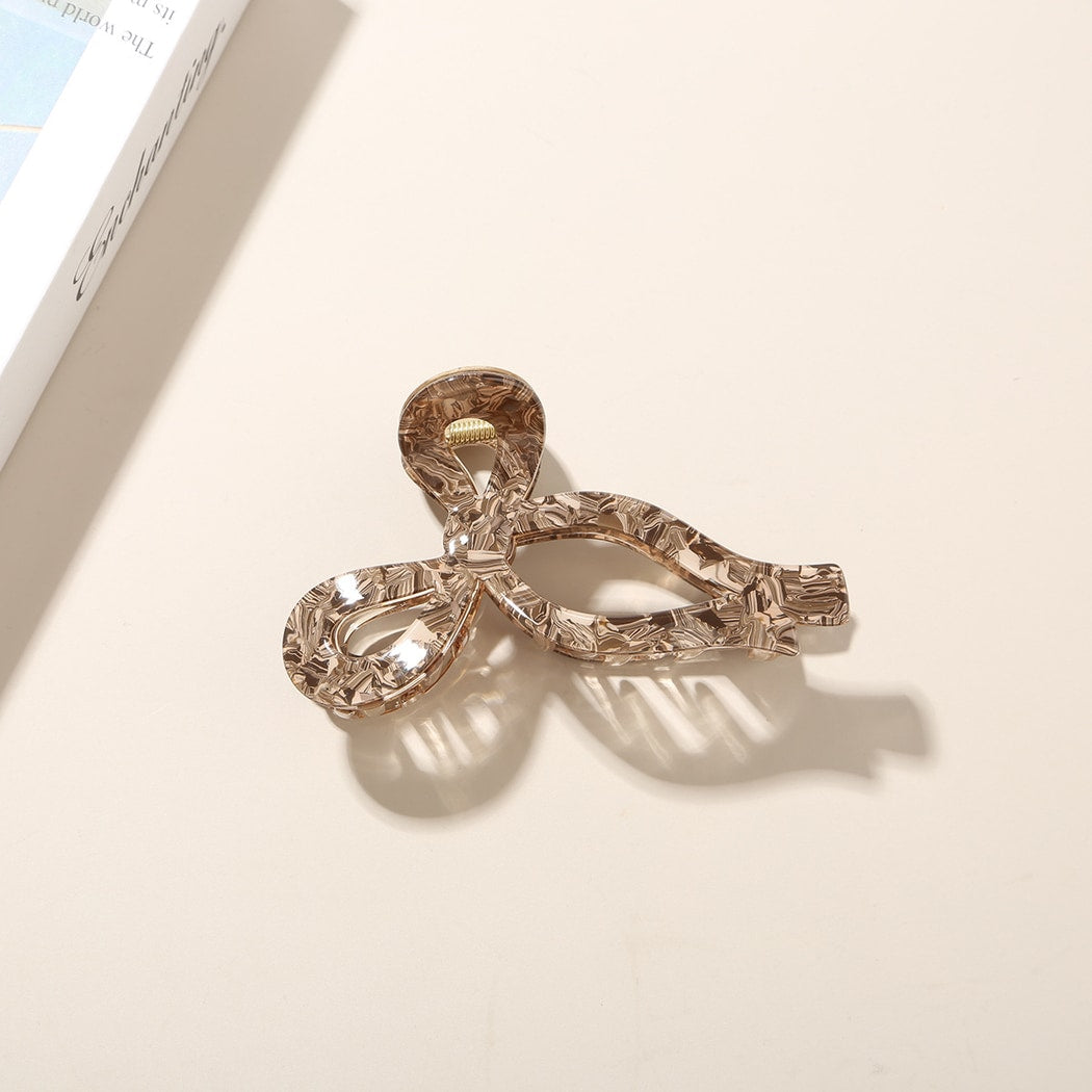 Beau - Geometric Acetate Hollow Wave Claw Hair Clip